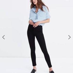 NWOT Madewell 10” High Rise Black Skinny Jeans